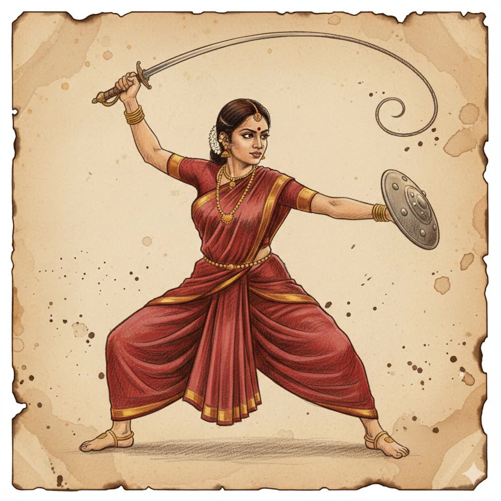Lakshmi, weaver in Balaramapuram, finishing a kasavu border